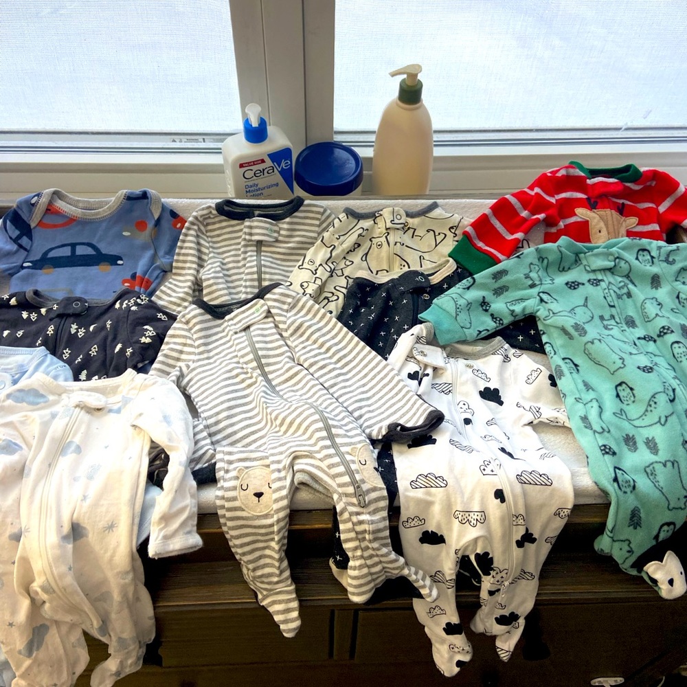 11 NB Baby pajamas Carter’s Cloud Island and Gerber